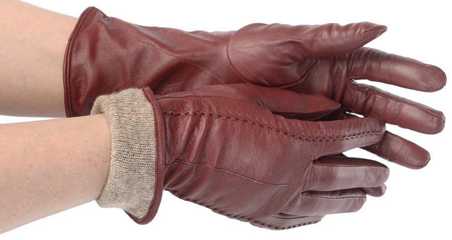 женские перчатки удлиненные овечья кожа / шерсть mimosa