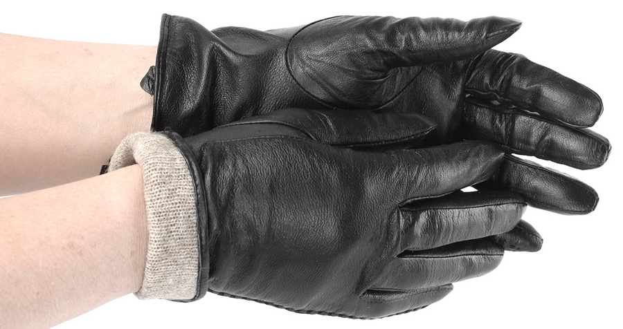 женские перчатки большой размер овечья кожа / шерсть 