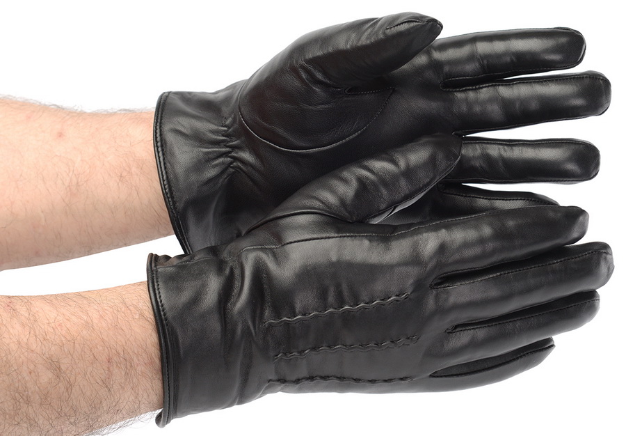 мужские перчатки кожа ягненка / натуральный мех (мутон) dp