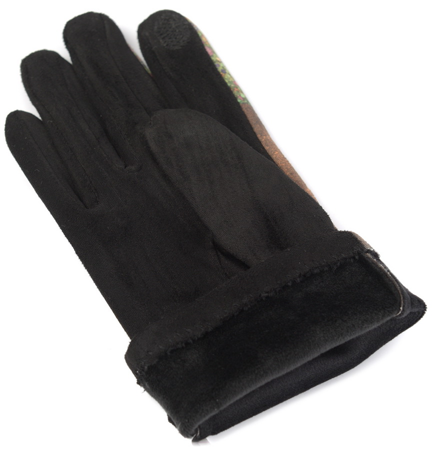 женские перчатки трикотаж на флисе