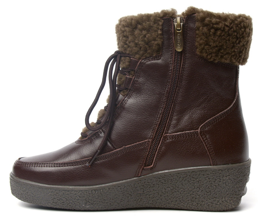 женские ботинки натуральная кожа натуральный мех gugu германия