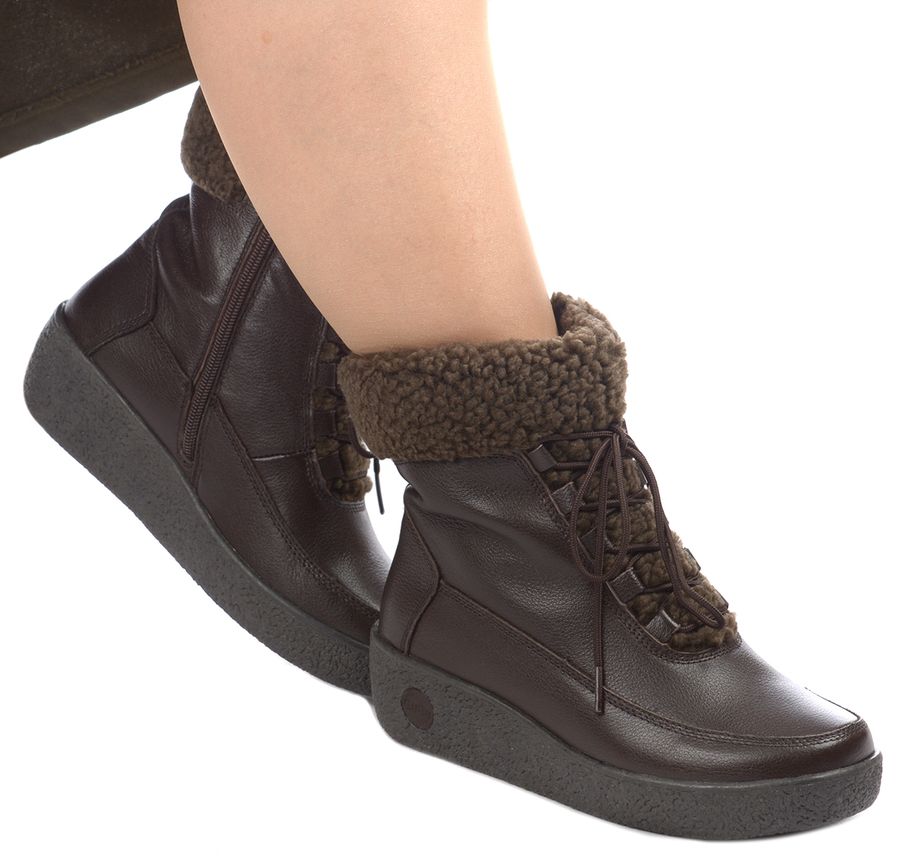 женские ботинки натуральная кожа натуральный мех gugu германия