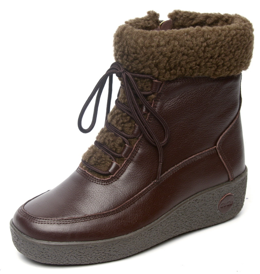 женские ботинки натуральная кожа натуральный мех gugu германия