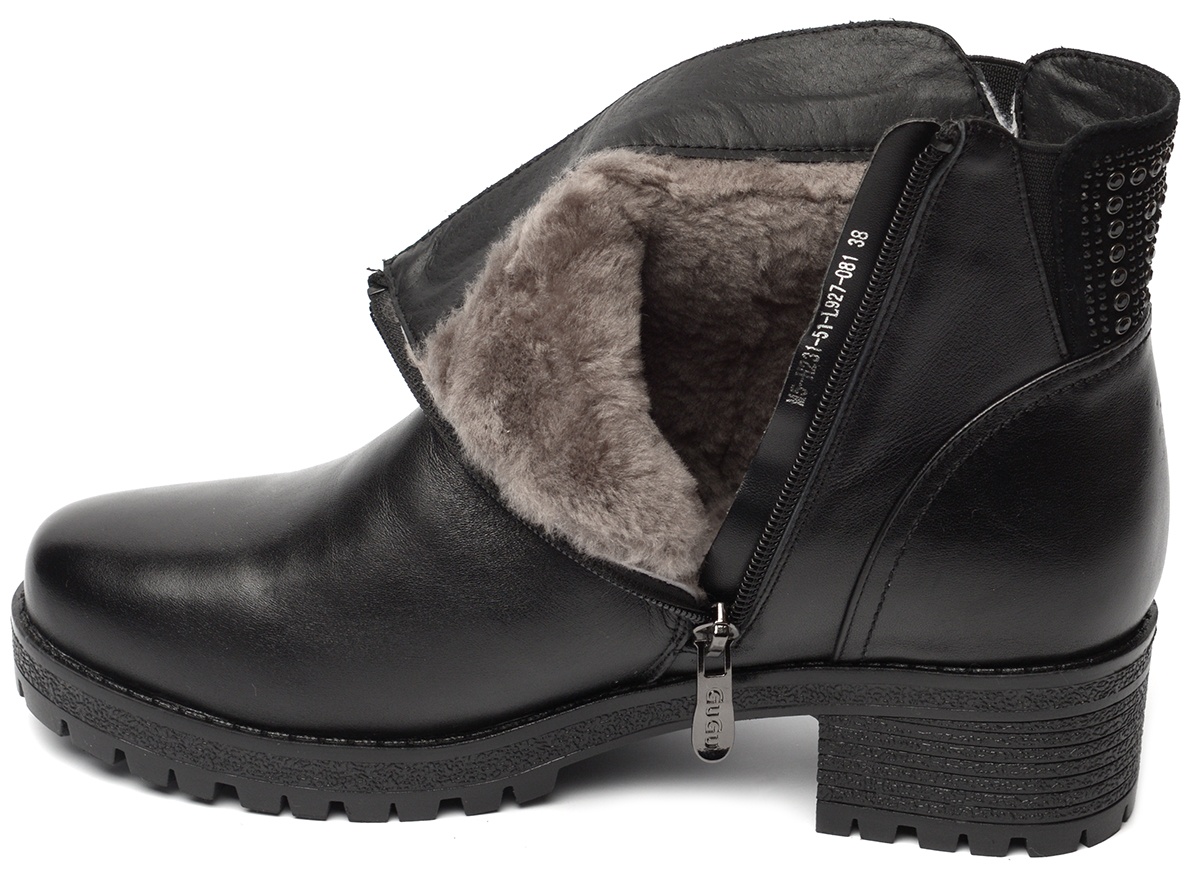 женские полусапоги натуральная кожа натуральный мех gugu германия