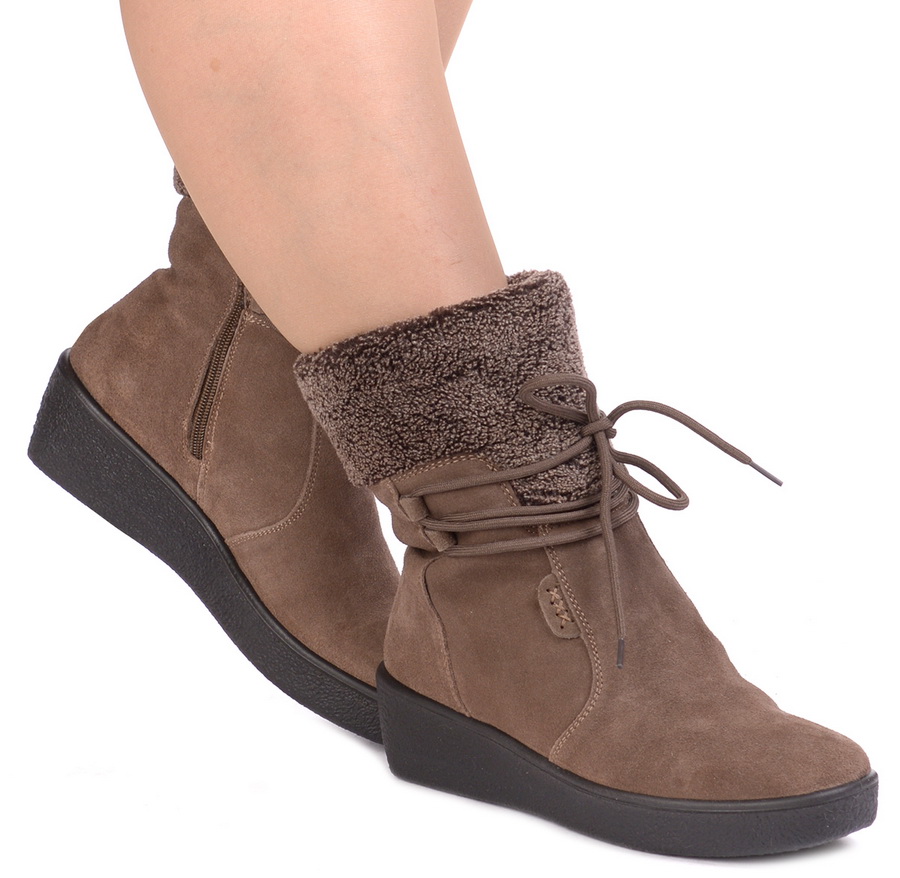 женские сапоги натуральная кожа (замша) / искусственный мех алми россия