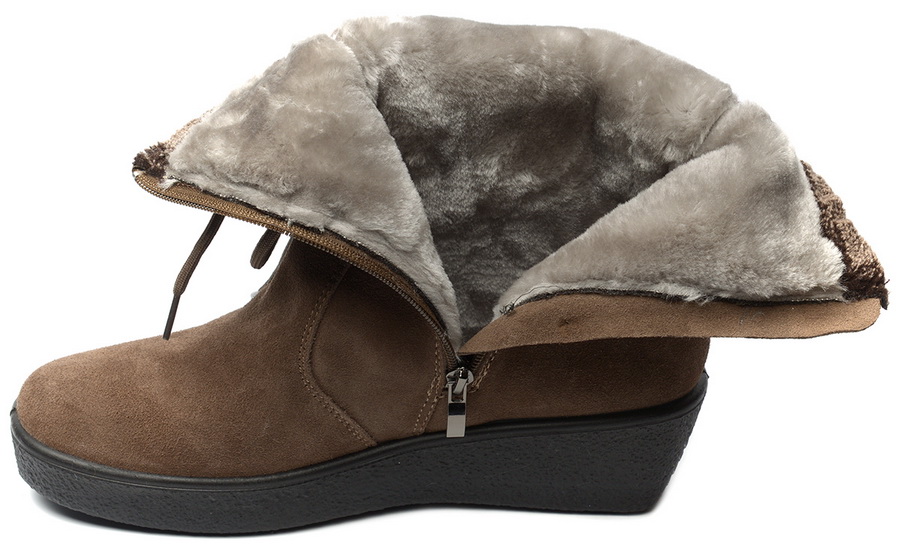 женские сапоги натуральная кожа (замша) / искусственный мех алми россия