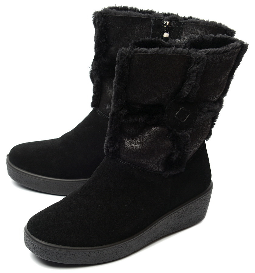 женские сапоги натуральная кожа (замша) / искусственный мех алми россия