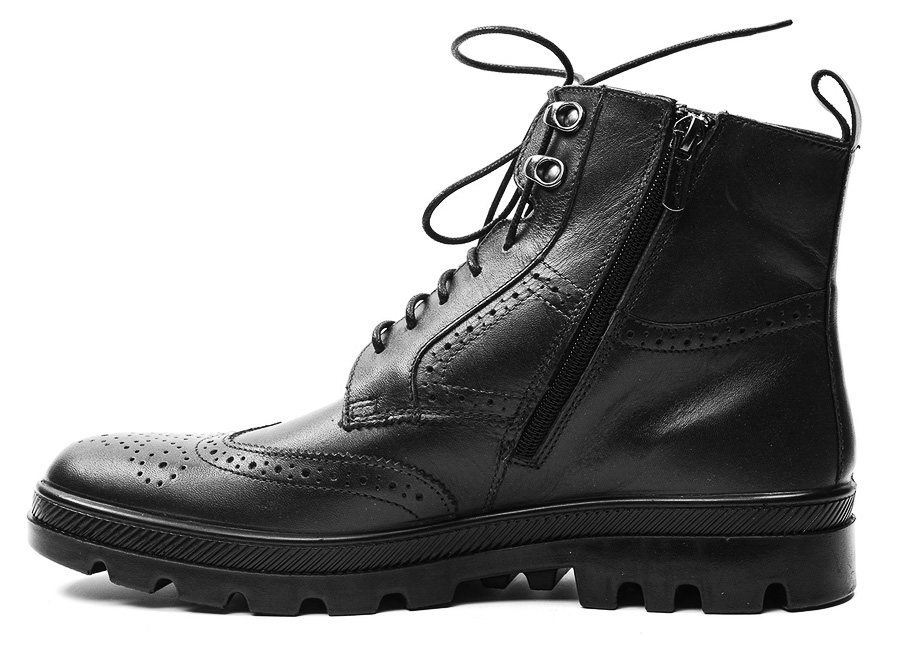 мужские полусапоги натуральная кожа / натуральный мех марко беларусь