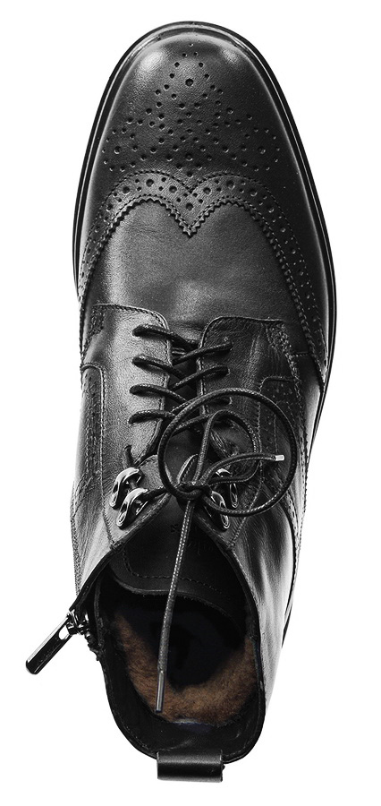 мужские полусапоги натуральная кожа / натуральный мех марко беларусь