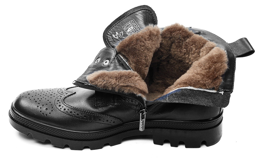 мужские полусапоги натуральная кожа / натуральный мех марко беларусь