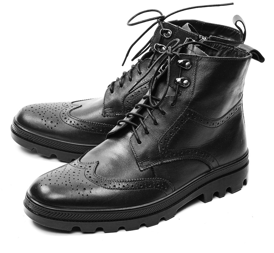 мужские полусапоги натуральная кожа / натуральный мех марко беларусь