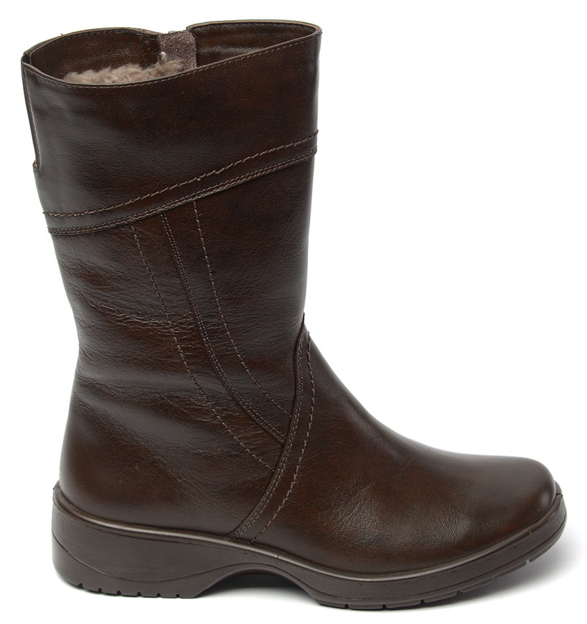 женские сапоги натуральная кожа / натуральный мех росвест россия