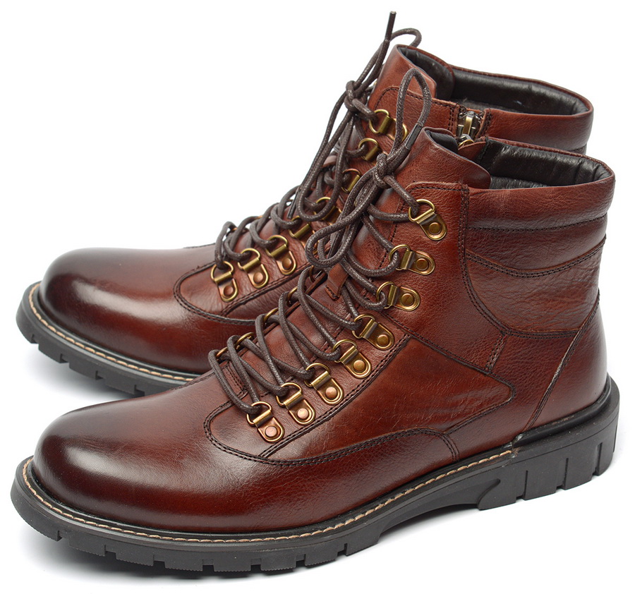 мужские ботинки натуральная кожа / нутуральный мех марко беларусь