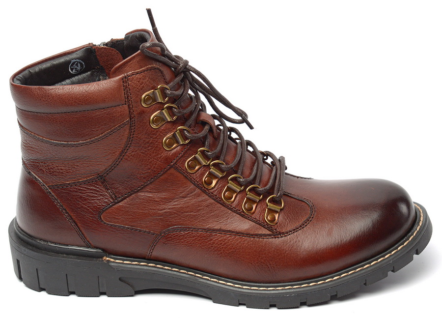 мужские ботинки натуральная кожа / нутуральный мех марко беларусь