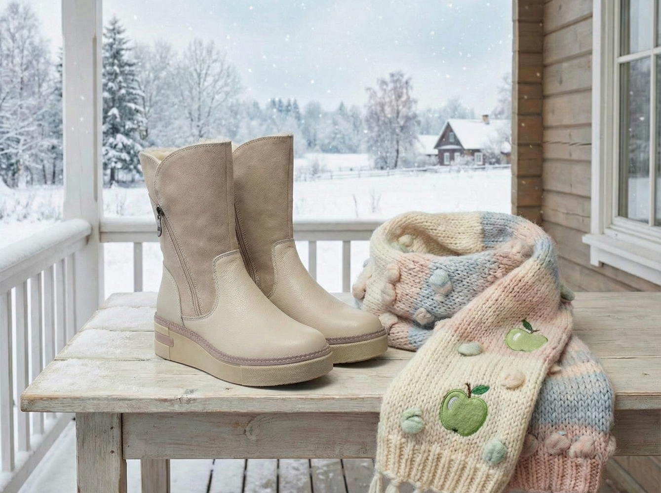 женские сапоги натуральная кожа+замша / натуральный мех gugu германия