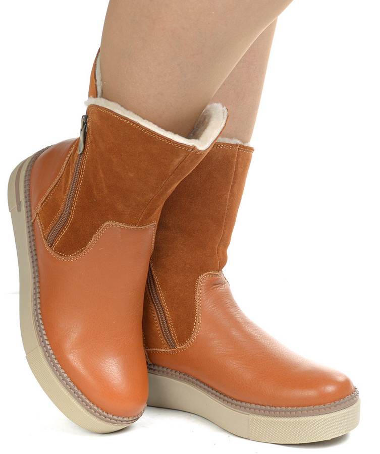 женские сапоги натуральная кожа+замша / натуральный мех gugu германия