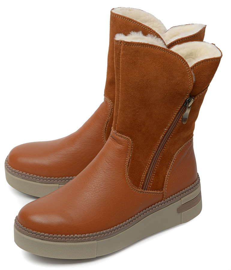 женские сапоги натуральная кожа+замша / натуральный мех gugu германия