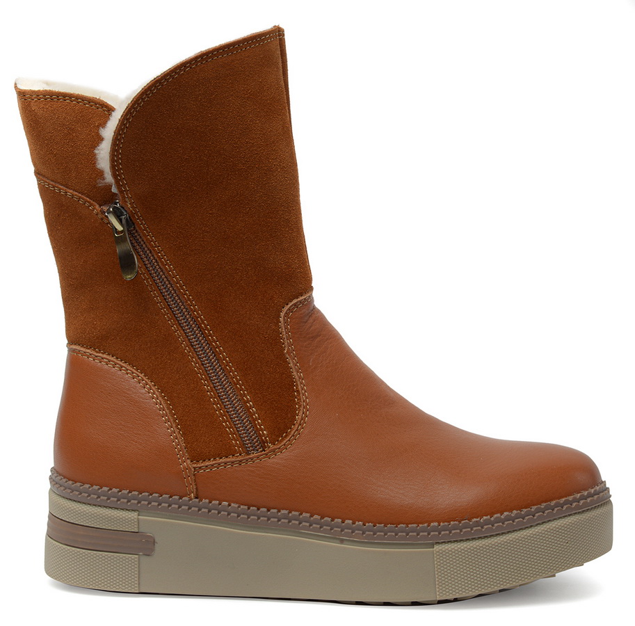 женские сапоги натуральная кожа+замша / натуральный мех gugu германия