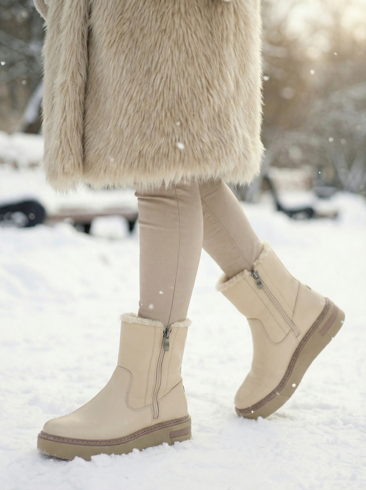 женские ботинки натуральная кожа+дубленка / натуральный мех gugu германия