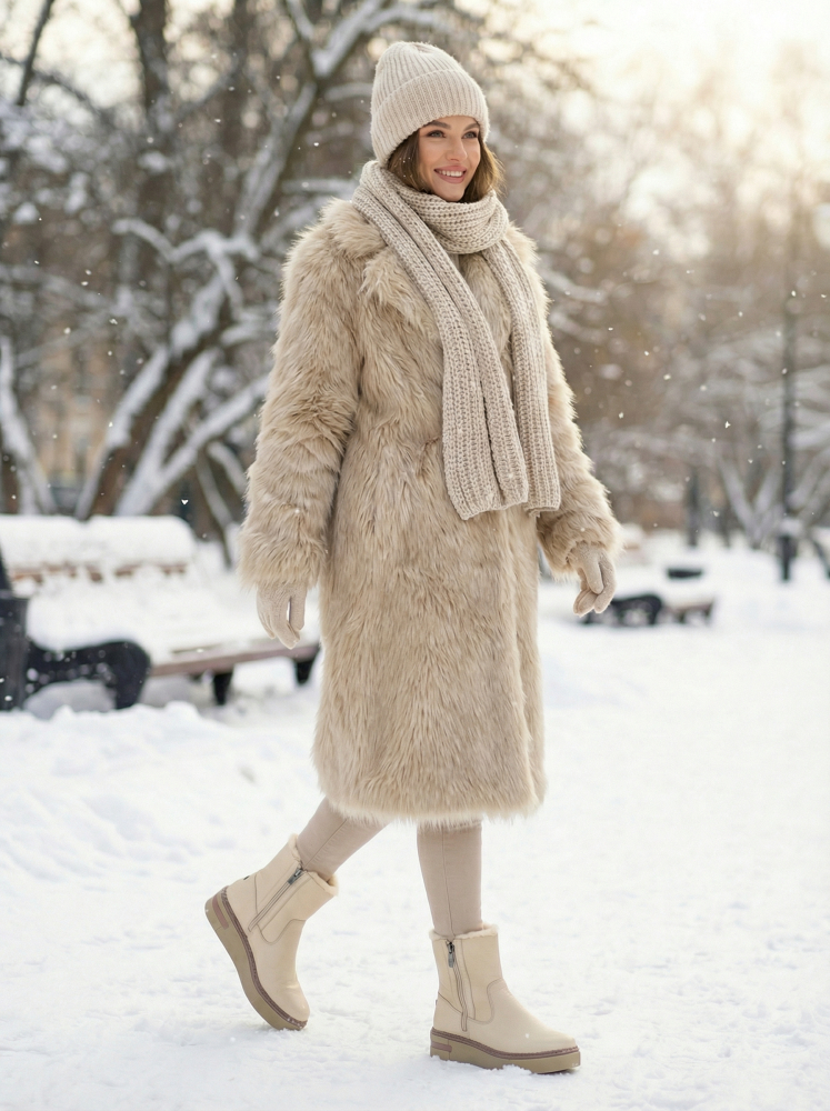 женские ботинки натуральная кожа+дубленка / натуральный мех gugu германия