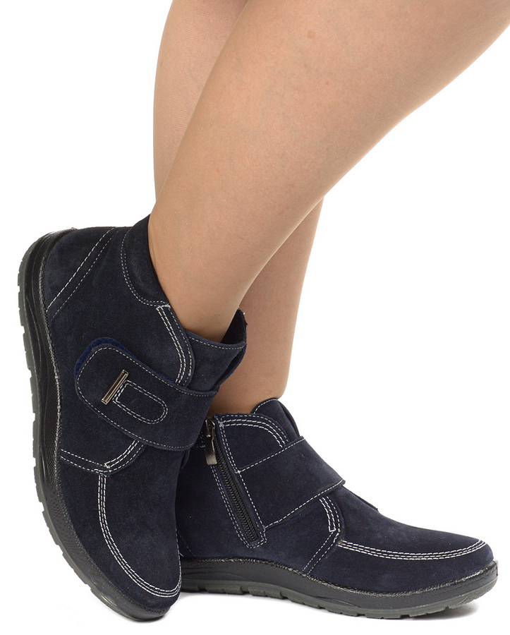 женские ботинки натуральная замша / шерсть orto алми россия