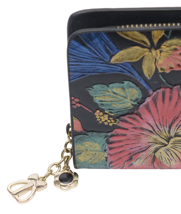 женский кошелек натуральная кожа с тиснением корея