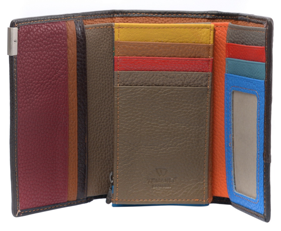 женский кошелек пэчворк  натуральная кожа тайвань