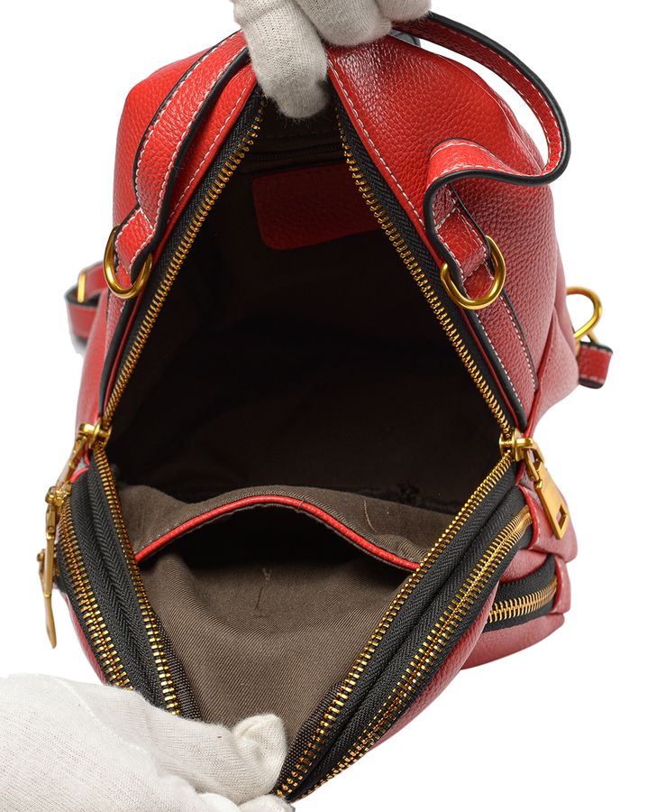 женский рюкзак-сумка натуральная кожа kiki lok корея