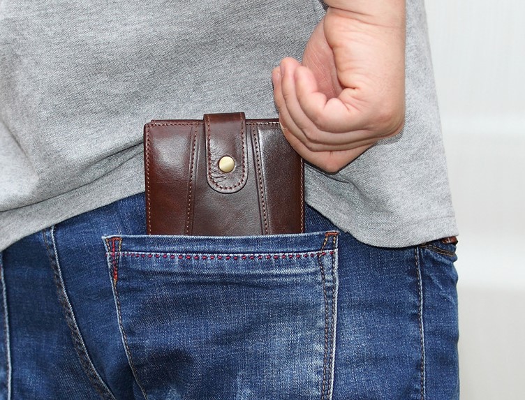 мужской кошелек  натуральная кожа корея