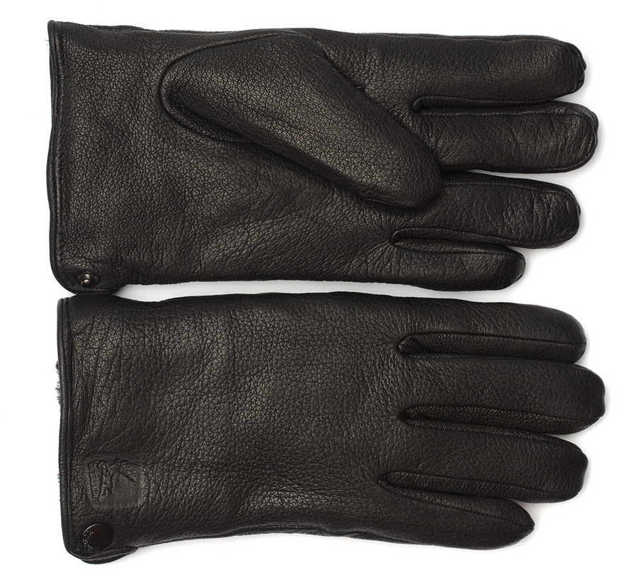 мужские перчатки кожа оленя / натуральный мех (мутон) 