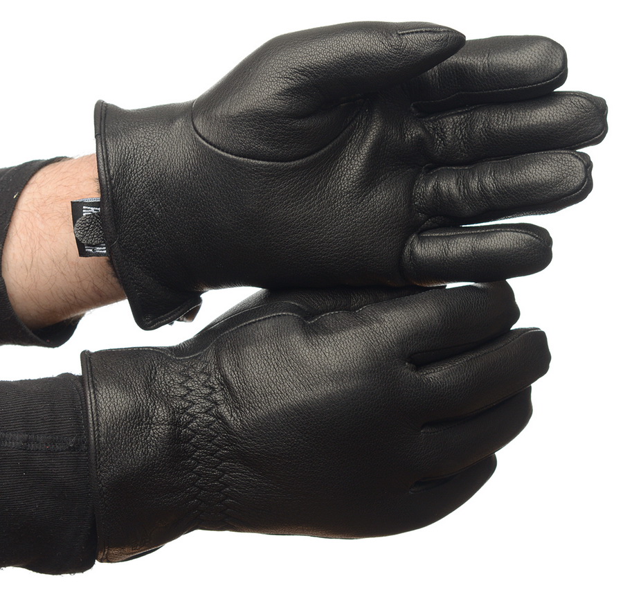 мужские перчатки кожа оленя / натуральный мех (мутон) 