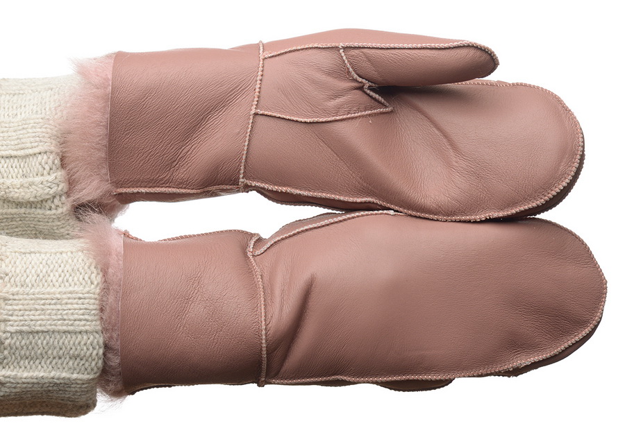 женские варежки дублёнка / мутон 7.5-7.5