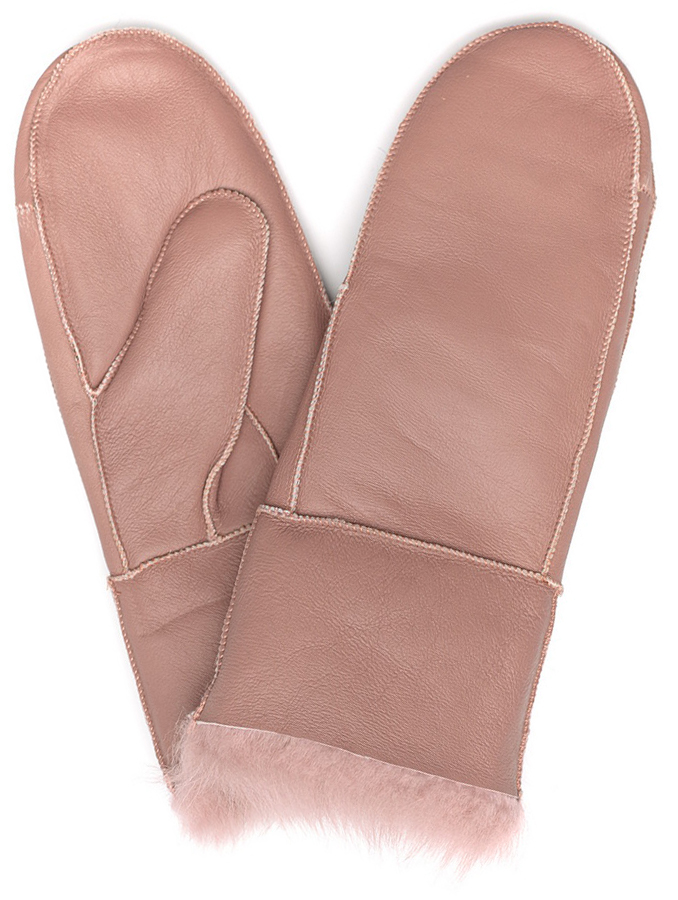 женские варежки дублёнка / мутон 7.5-7.5