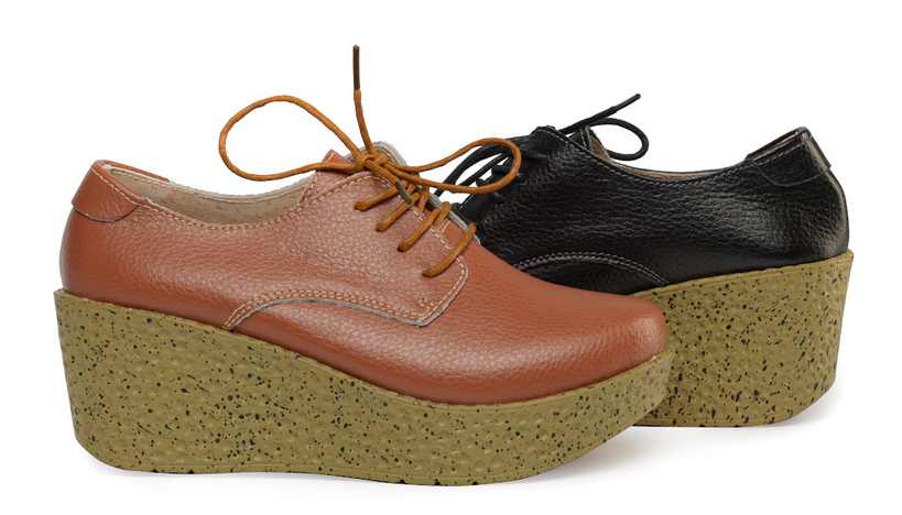 женские туфли на танкетке натуральная кожа binifoot/bnf тайвань