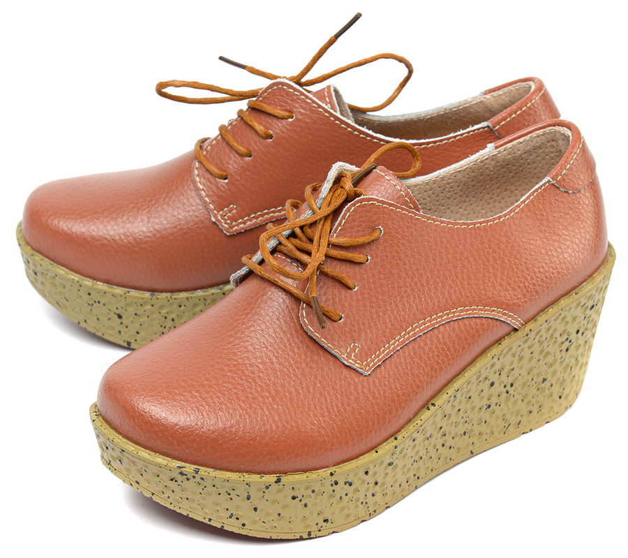 женские туфли на танкетке натуральная кожа binifoot/bnf тайвань