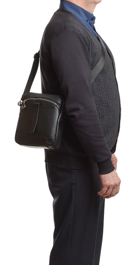 мужская сумка натуральная кожа kiki lok корея