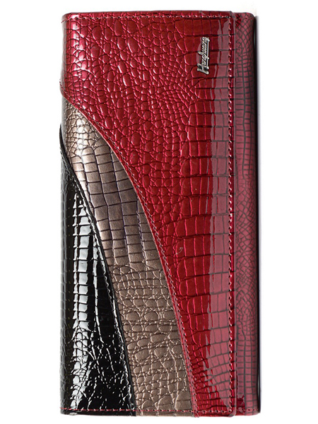 женский кошелек лаковый натуральная кожа тайвань