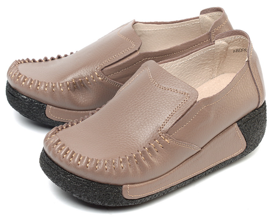 женские мокасины на танкетке натуральная кожа binifoot/bnf тайвань