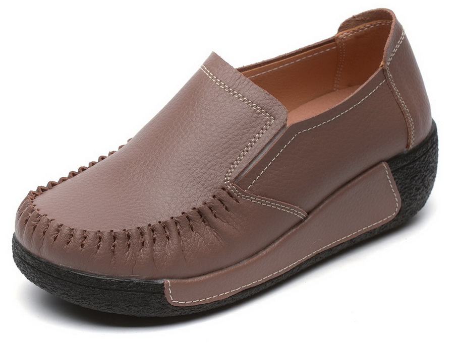 женские мокасины на танкетке натуральная кожа binifoot/bnf тайвань