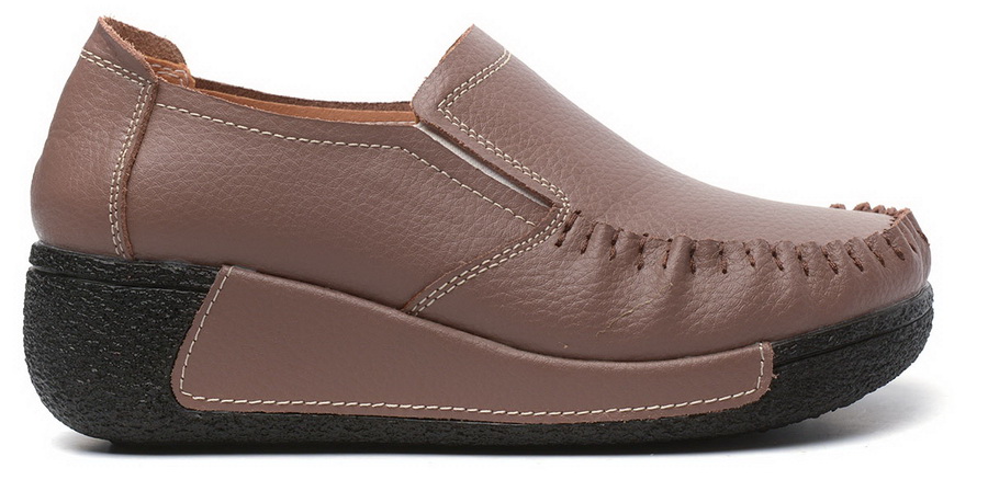 женские мокасины на танкетке натуральная кожа binifoot/bnf тайвань