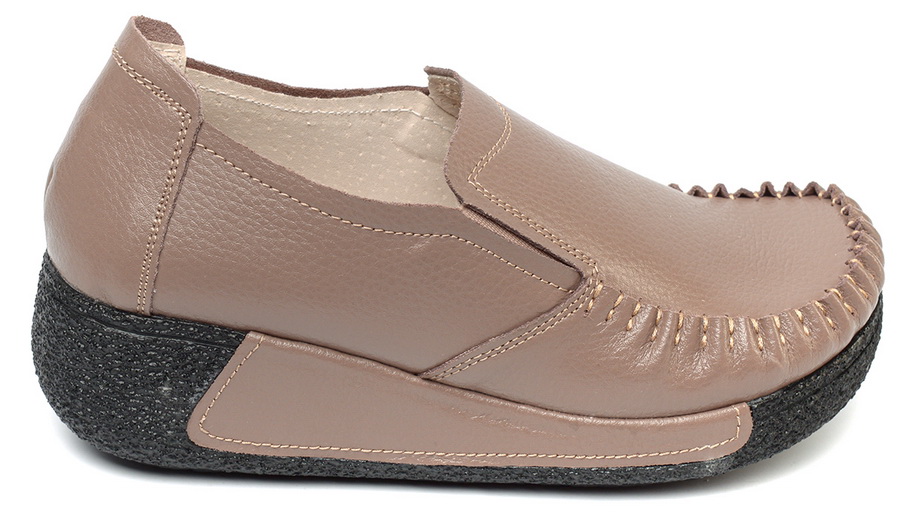 женские мокасины на танкетке натуральная кожа binifoot/bnf тайвань