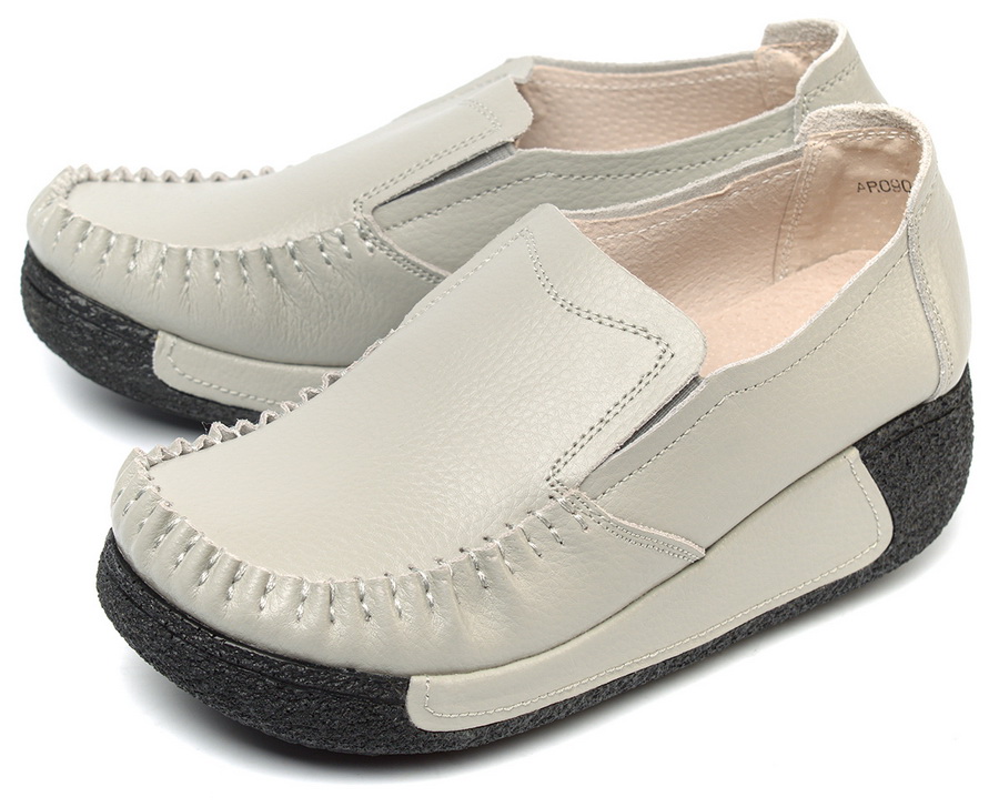 женские мокасины на танкетке натуральная кожа binifoot/bnf тайвань