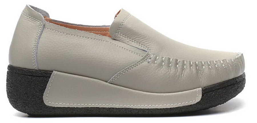 женские мокасины на танкетке натуральная кожа binifoot/bnf тайвань