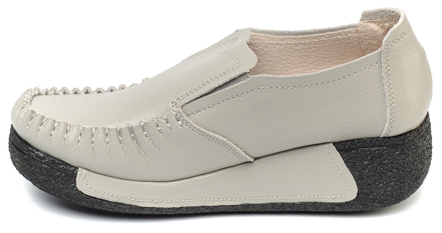 женские мокасины на танкетке натуральная кожа binifoot/bnf тайвань