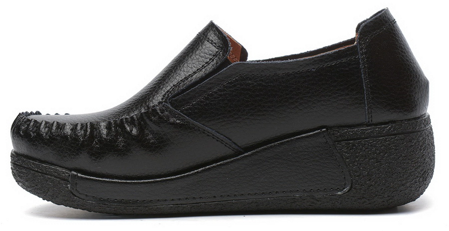 женские мокасины на танкетке натуральная кожа binifoot/bnf тайвань