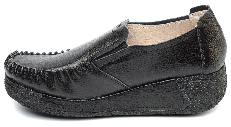 женские мокасины на танкетке натуральная кожа binifoot/bnf тайвань