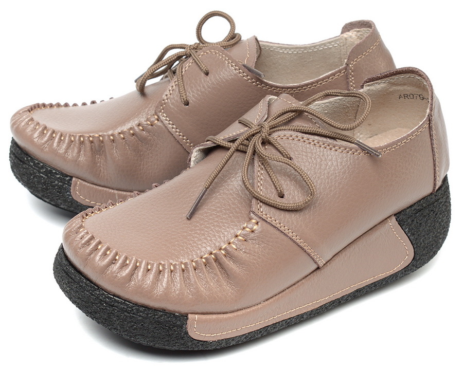 женские мокасины на шнурке натуральная кожа binifoot/bnf тайвань