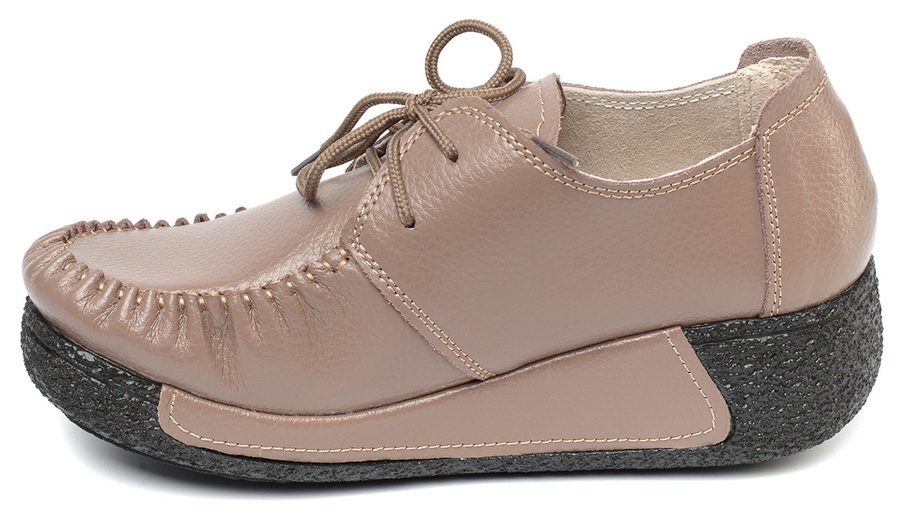 женские мокасины на шнурке натуральная кожа binifoot/bnf тайвань