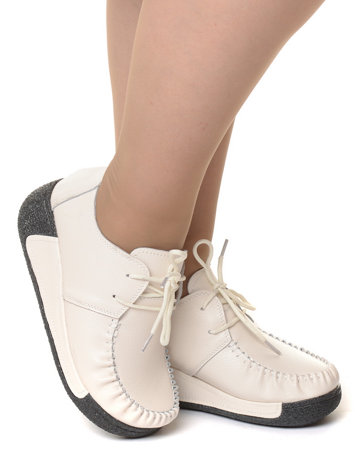 женские мокасины на шнурке натуральная кожа binifoot/bnf тайвань