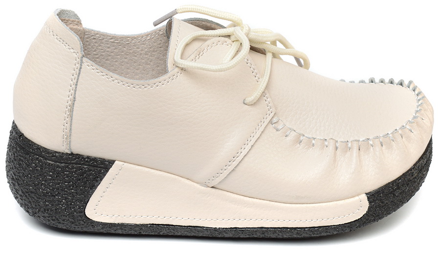 женские мокасины на шнурке натуральная кожа binifoot/bnf тайвань